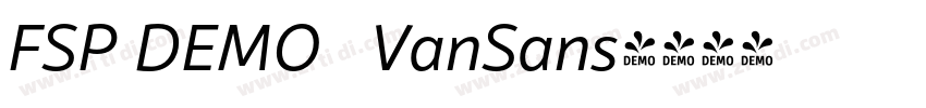 FSP DEMO   VanSans字体转换